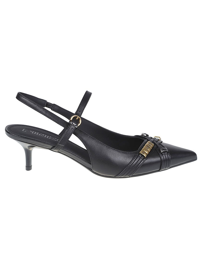 Pinko Gloria 18 Black Pointed Slingback