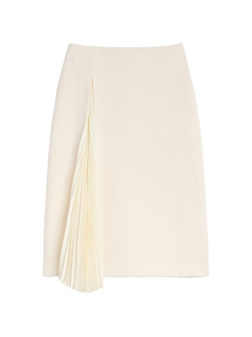Jil Sander High-Waisted Virgin Wool Pleated Skirt