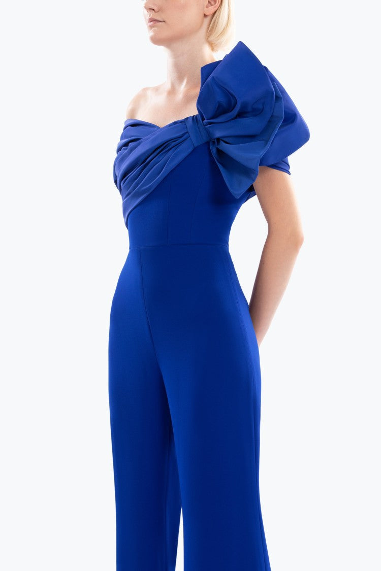 Saiid Kobeisy Draped Bow Jumpsuit