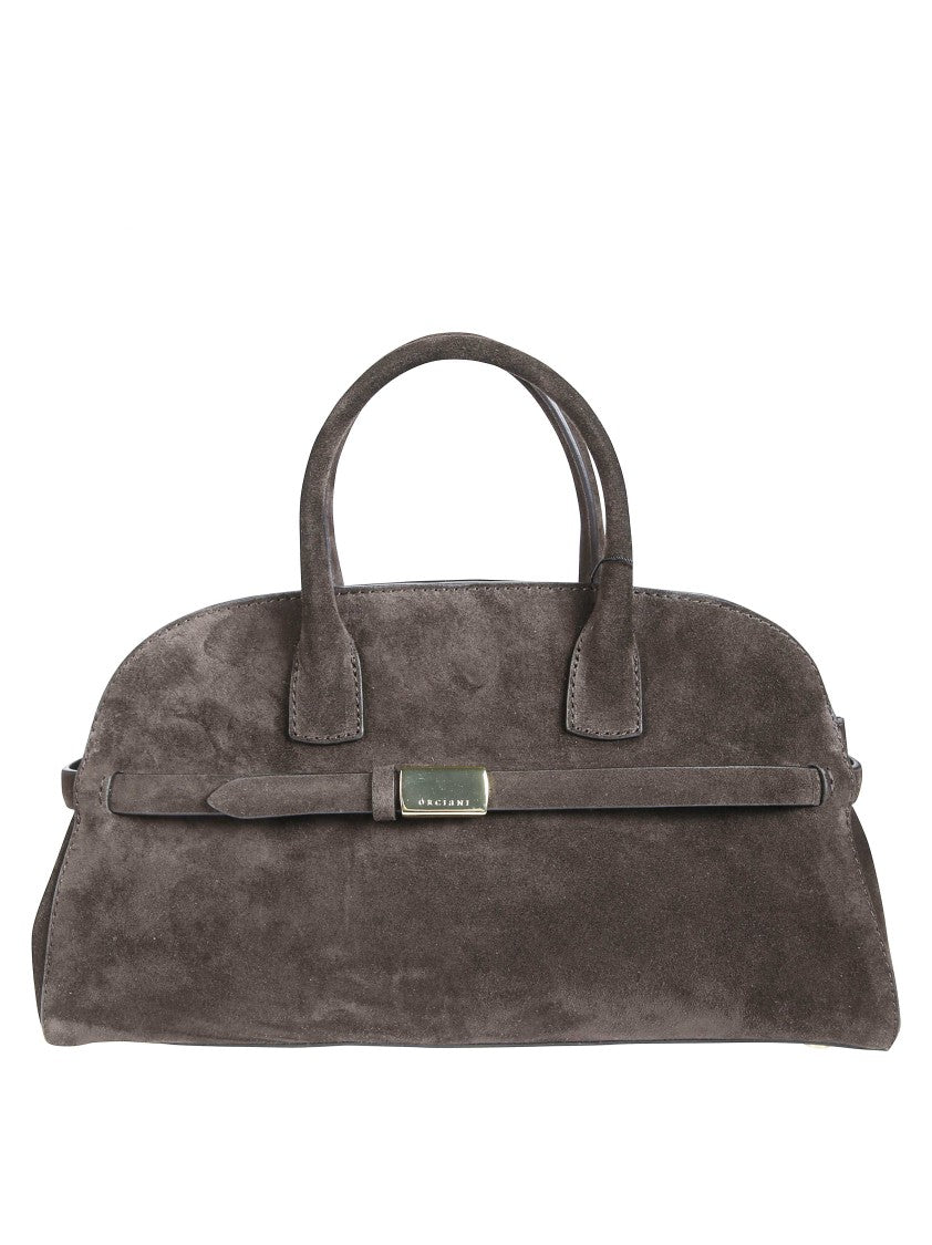 Orciani Elongated Suede Handbag