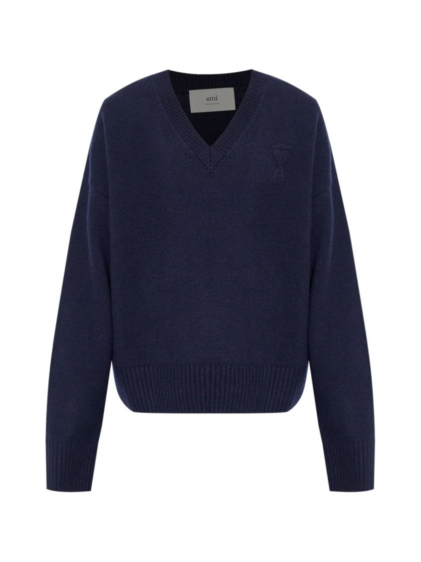 Ami De Coeur Logo Wool/Cashmere Sweater