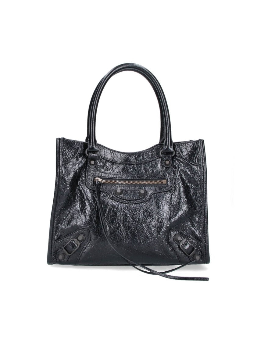 Balenciaga Black Rectangular Synthetic Leather Bag