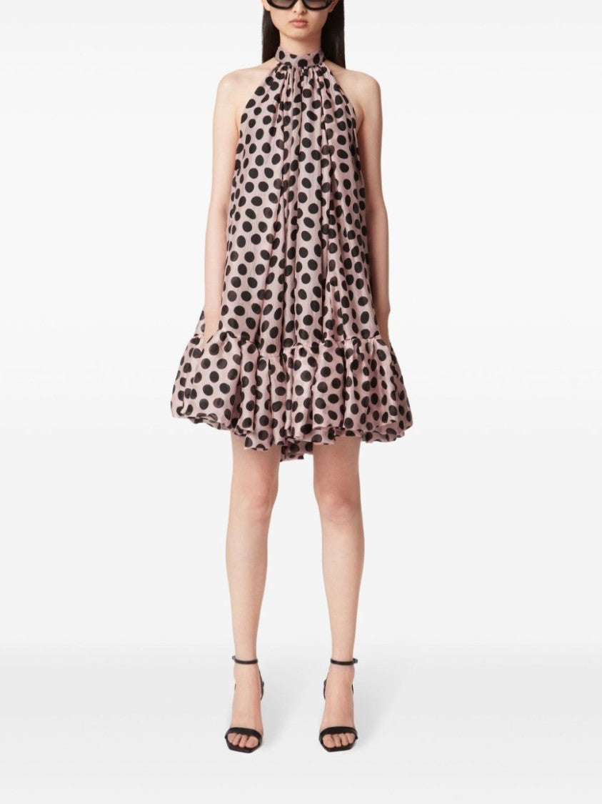 Nina Ricci Rose Pink Polka Dot Dress