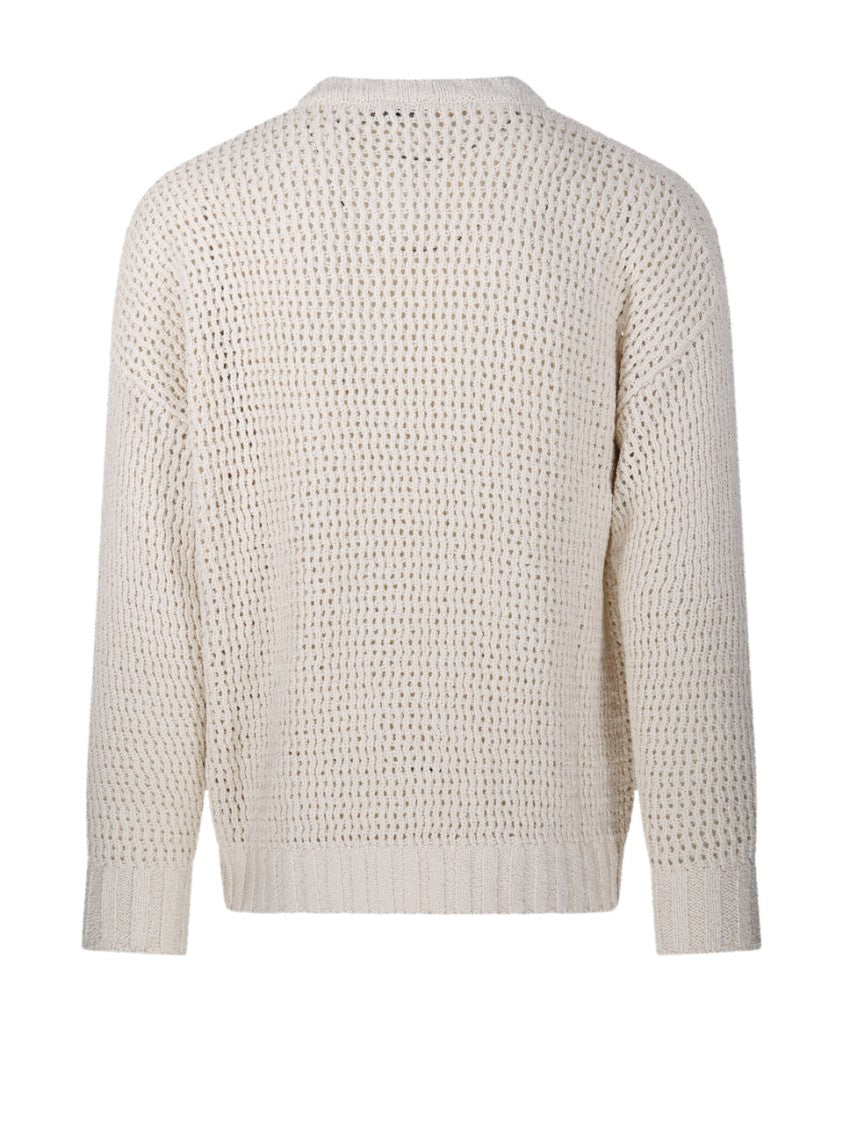 Lardini Open-Knit Cardigan With Textured Pattern