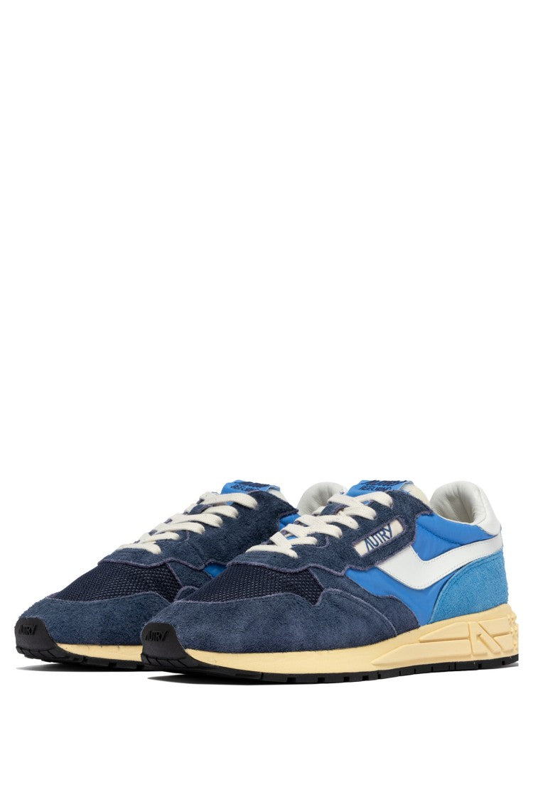 Autry Blue Reelwind Suede Mesh Sneakers