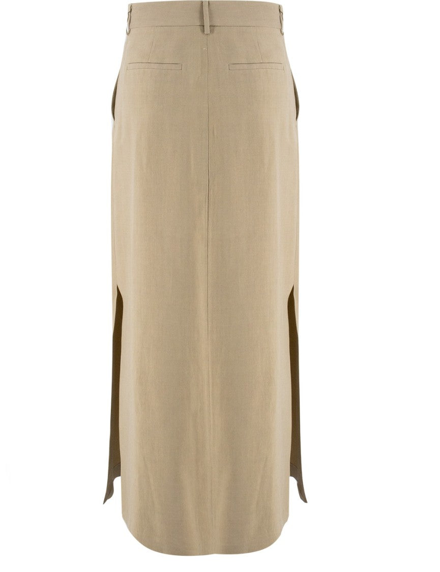 Antonelli Refined Midi Skirt With Side Slits