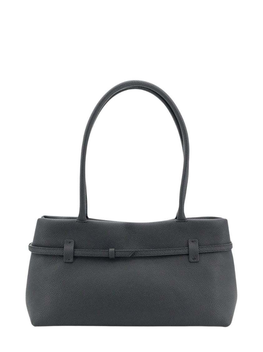 Manu Atelier Gray Le Cambon Textured Leather Handbag