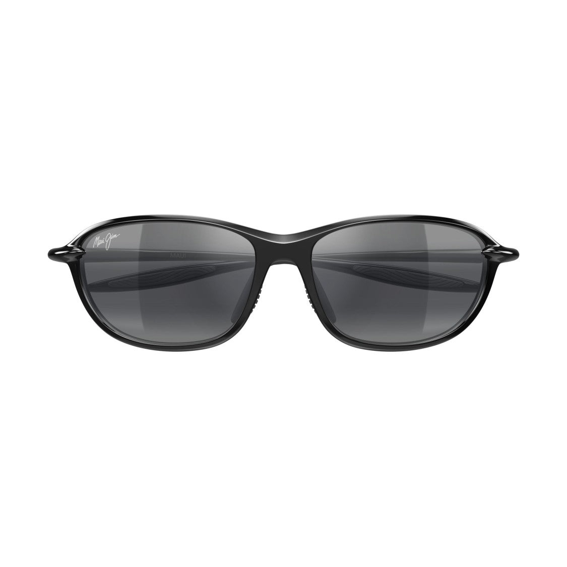 Maui Jim Hookipa Ultra R - Af Rectangular Frame Sunglasses With Glossy Black Finish