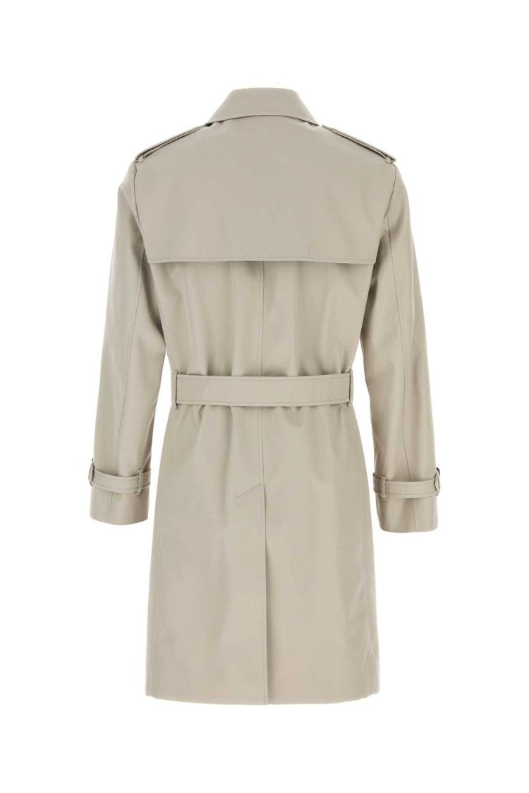 Burberry Dove Grey Twill Trench Coat