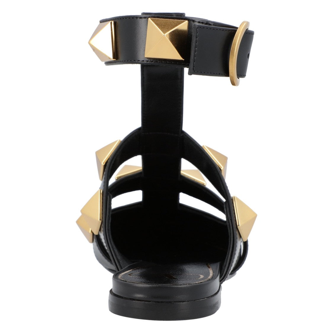 Valentino Black Ballerinas With Iconic Roman Stud Rivets