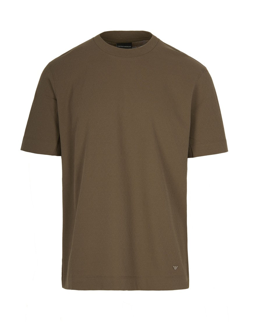 Emporio Armani Brown Cotton T-Shirt