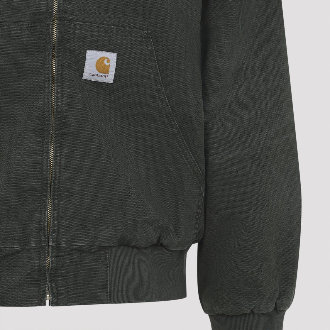 Carhartt Wip Hooded Quilted Jacket With Kangaroo Pocket And Ribbed Cuffs