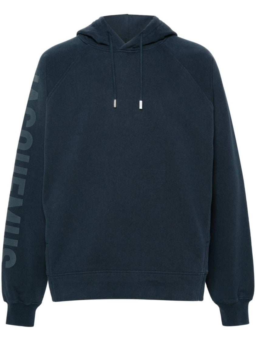 Jacquemus Prussian Blue Cotton Jersey Hoodie