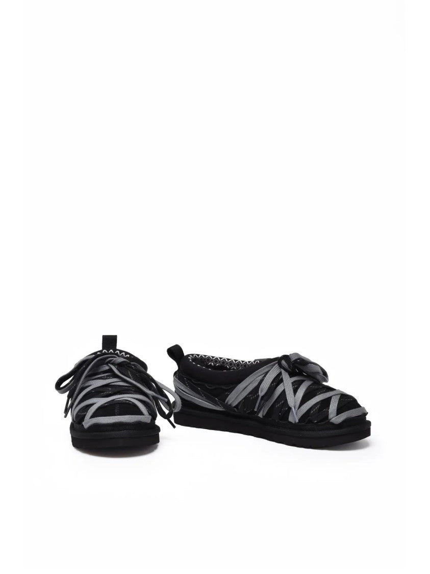 Ugg Black Leather Wool Tasman Mules
