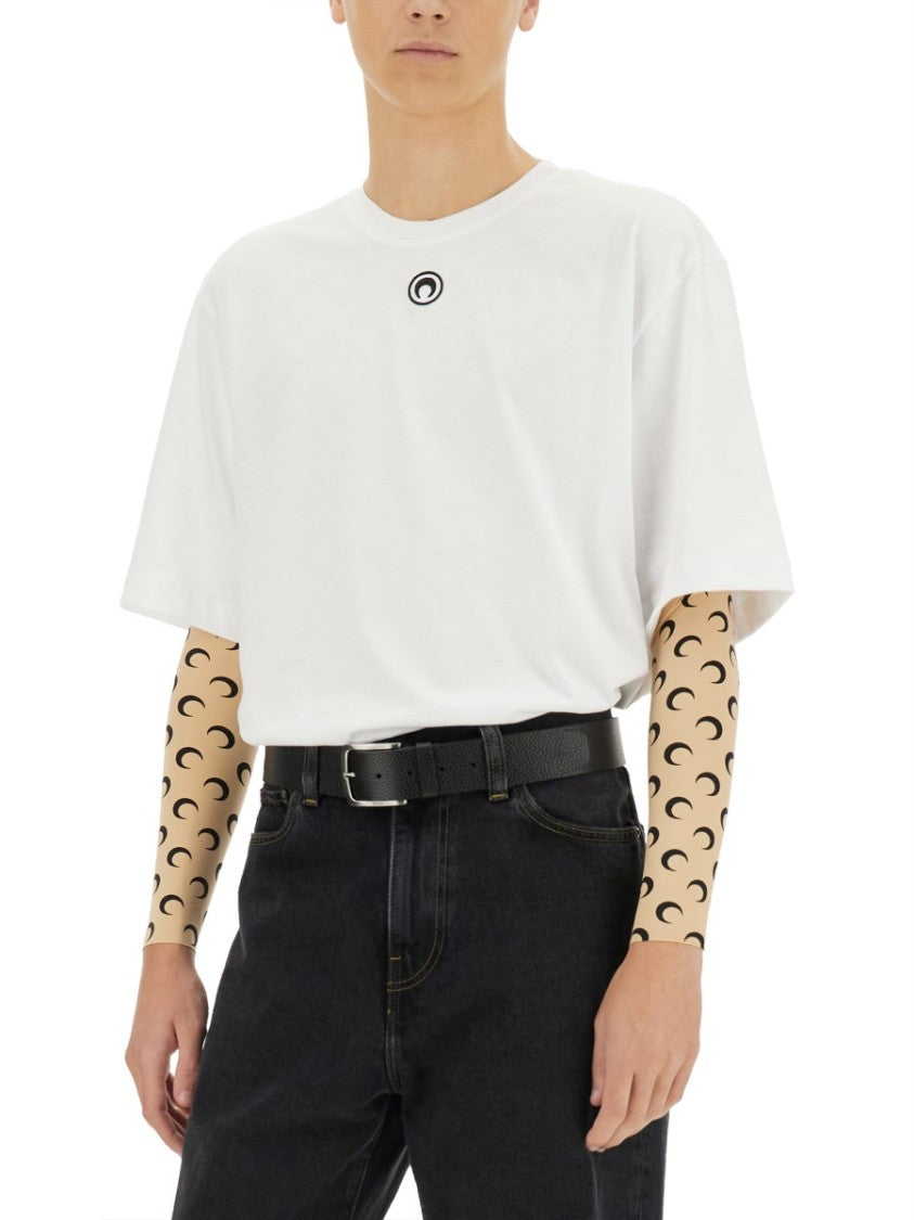 Marine Serre Neutral Boxy Fit Circular Emblem T-Shirt