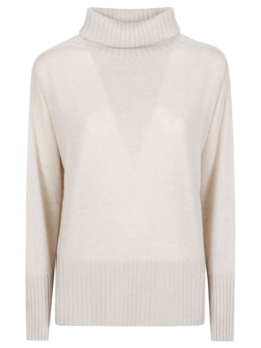 Aragona Finely Knit Ribbed Cashmere Turtleneck