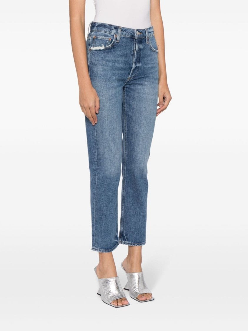Agolde Riley Cropped Denim Jeans