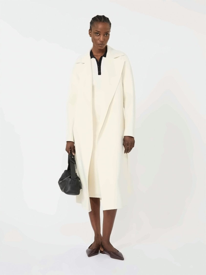 Max Mara Wrap Design Long Coat With Self-Tie Belt