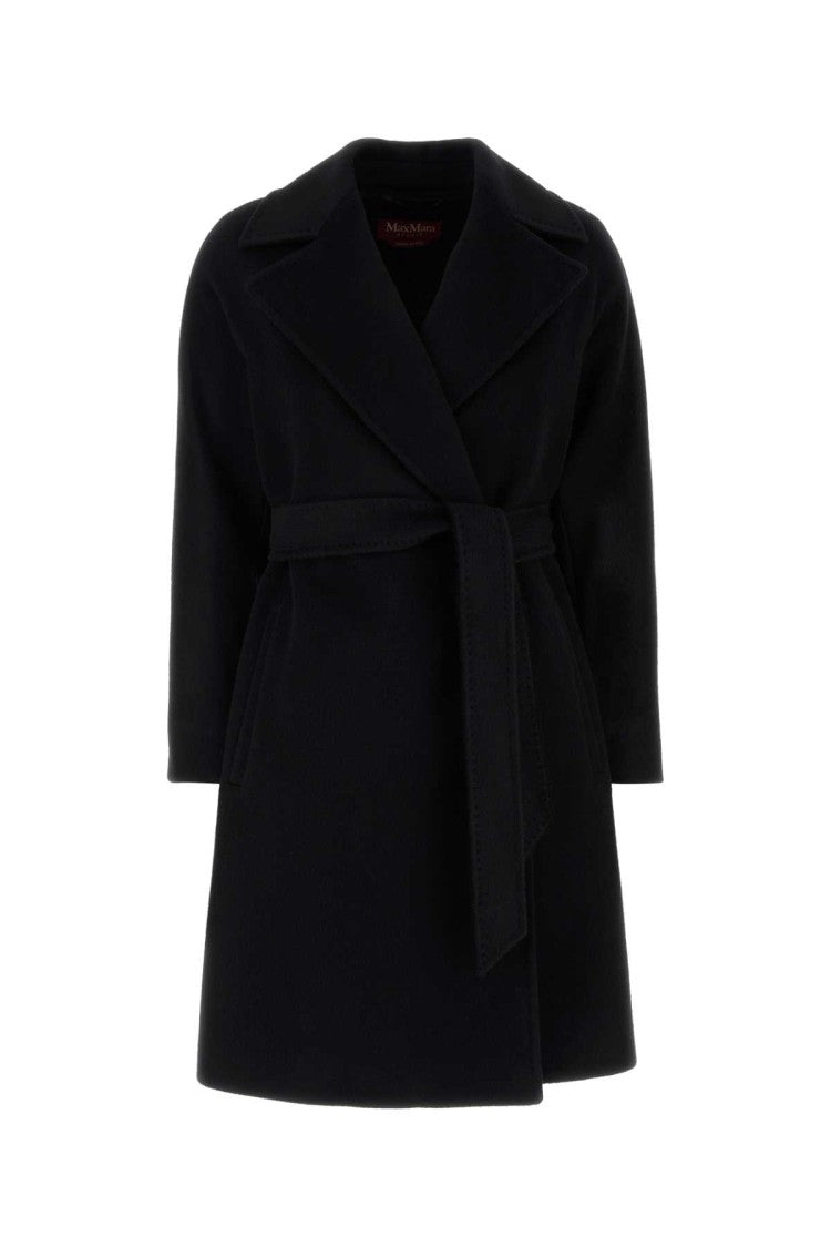 Mm Studio Black Wool Dravenna Coat