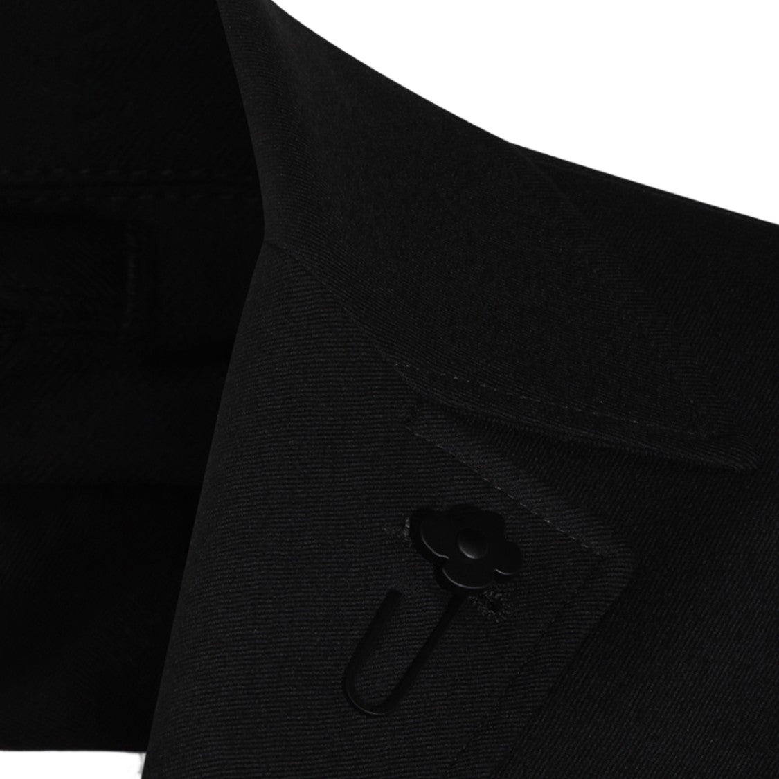 Lardini Tailored Black Jacket With Floral Pin Detail