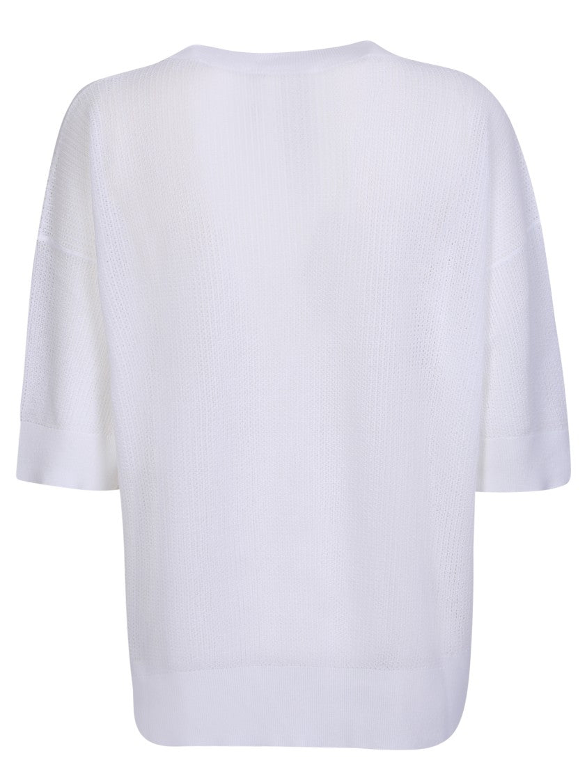 Fabiana Filippi White Organic Cotton Sweater