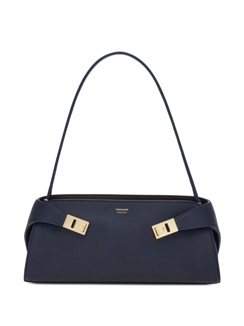 Ferragamo Elongated Rectangular Handbag In Smooth Calf Leather