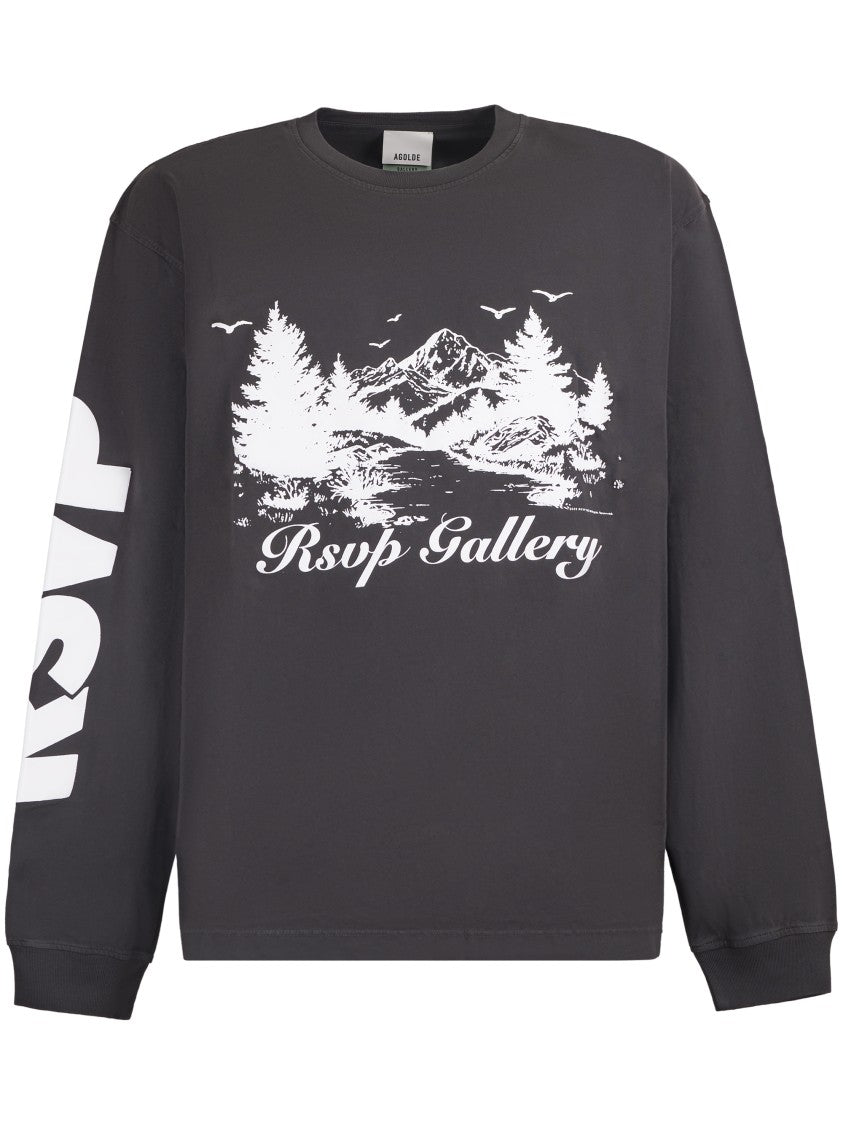 Agolde Long Sleeve Mock Neck Top