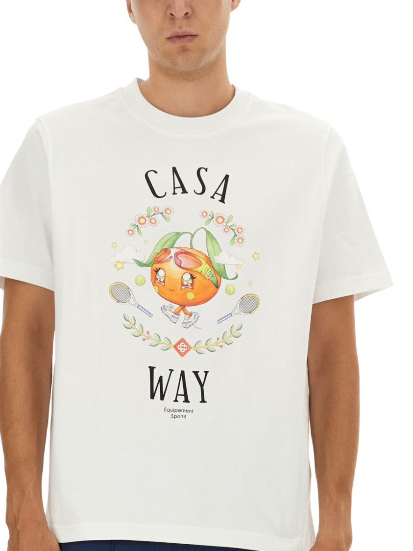 Casablanca Relaxed-Fit Graphic Print T-Shirt With Playful Design