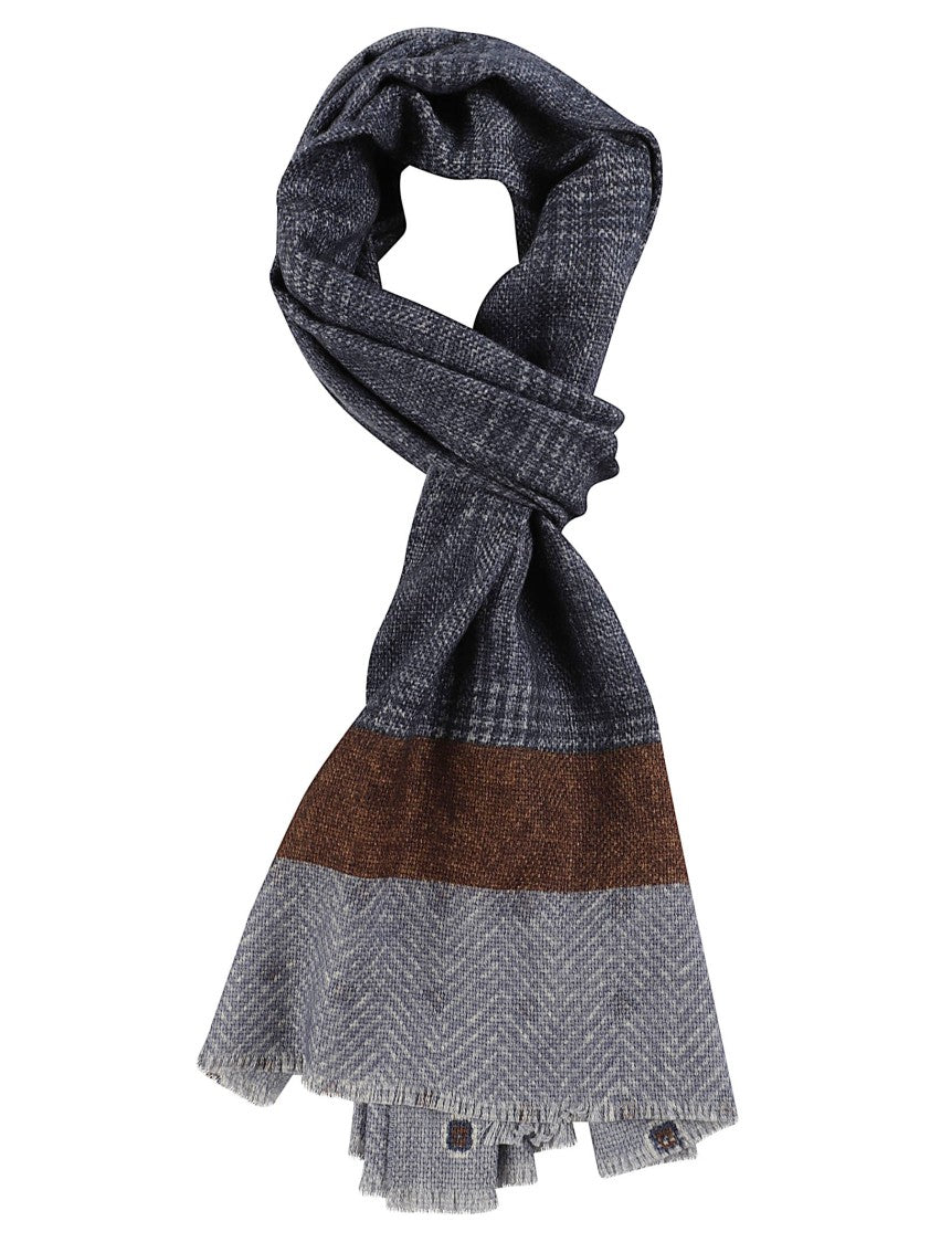 Altea Double Print Fringed Wool Scarf