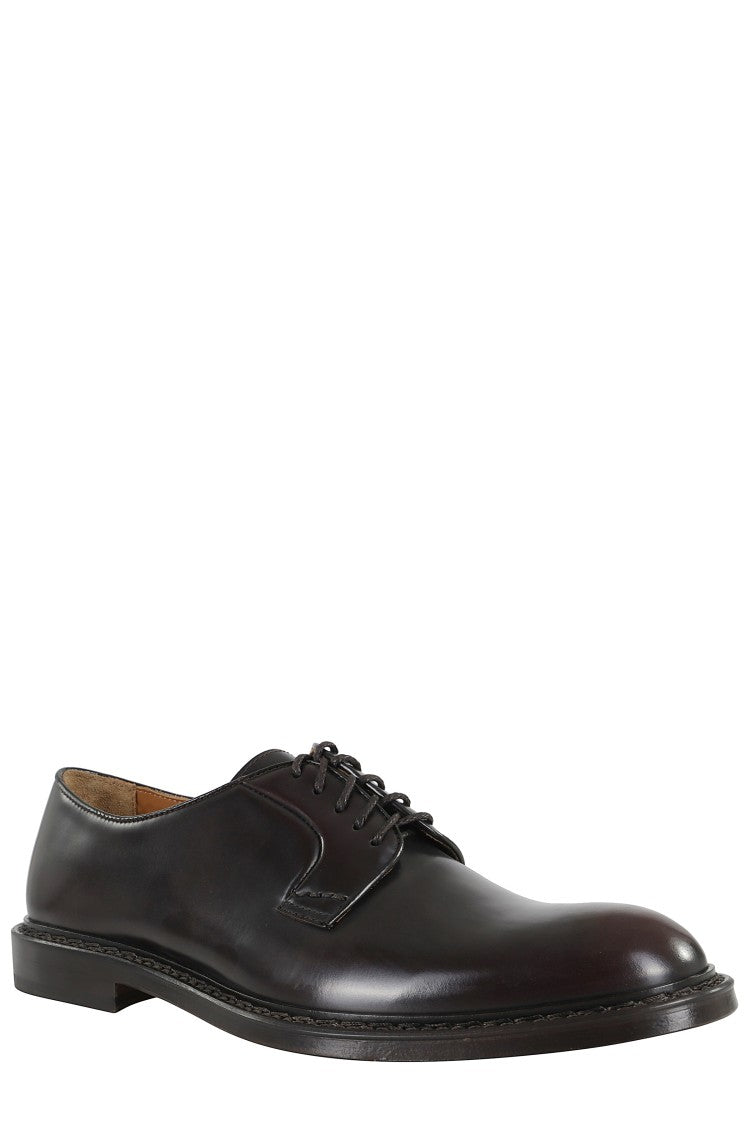 Doucal's Polished Leather Derby Shoes