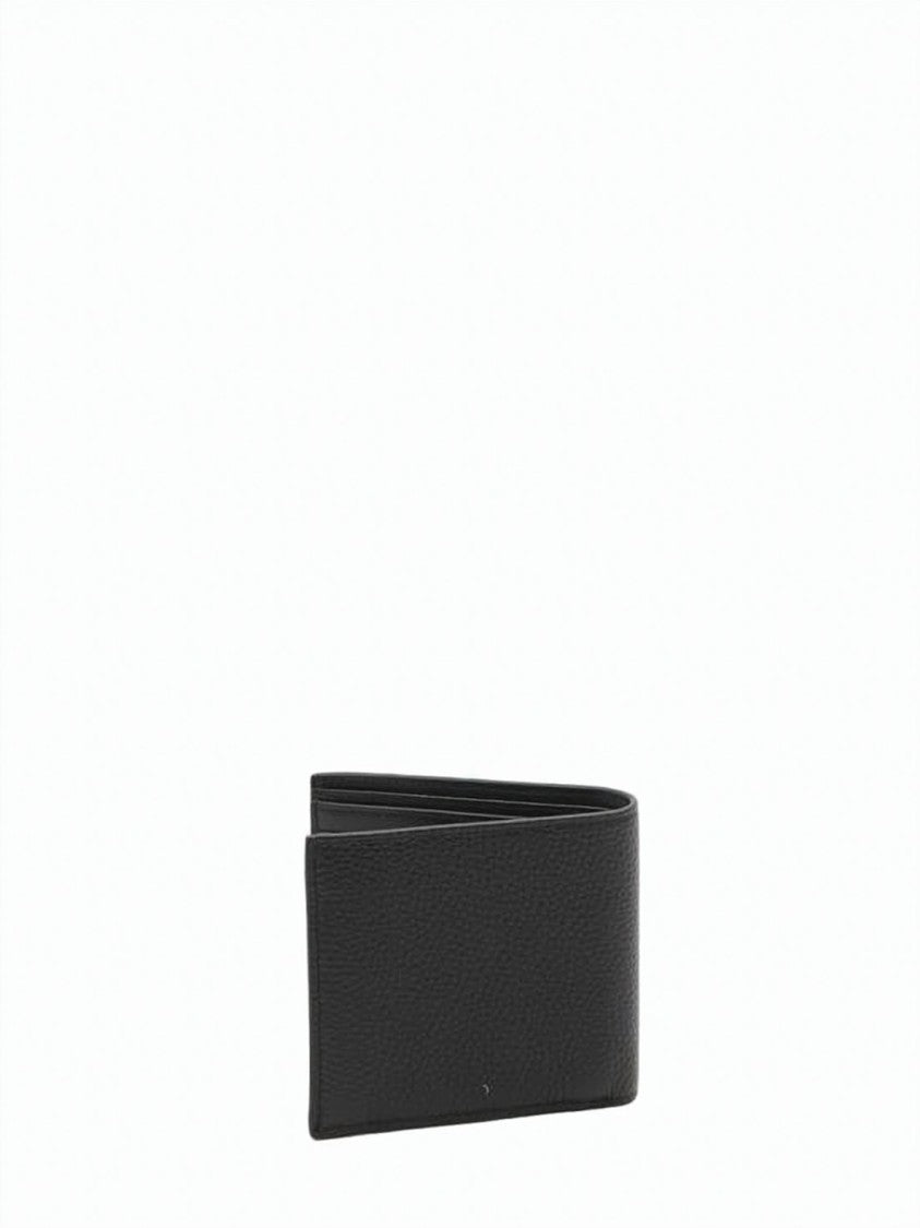 Celine Compact Bifold Wallet In Textured Calf Leather