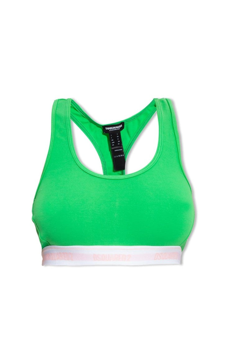 Dsquared2 Racerback Sports Bra With Contrasting Trim