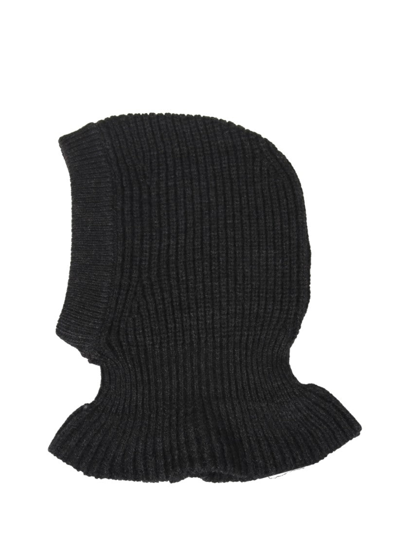 Lemaire Ribbed Black Hood Hat