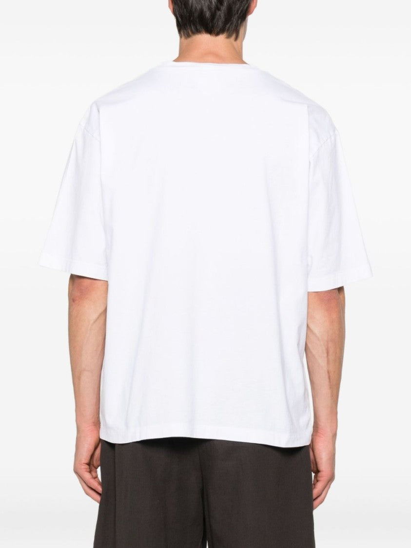 Dsquared2 Classic White T-Shirt With Navy Logo Detail
