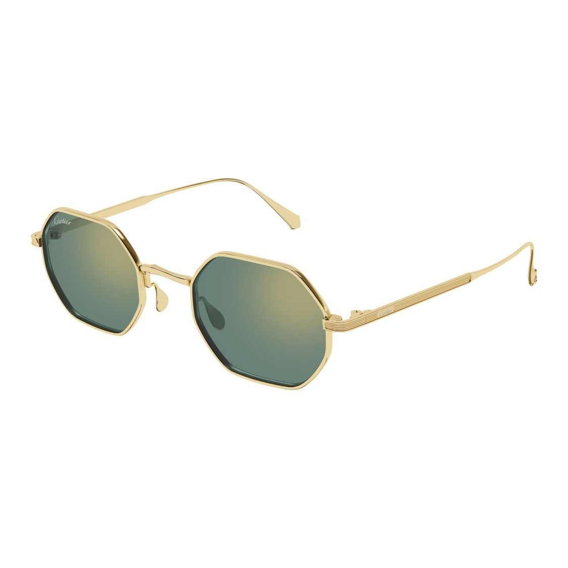 Cartier Ct0627s Geometric Octagonal Titanium Sunglasses