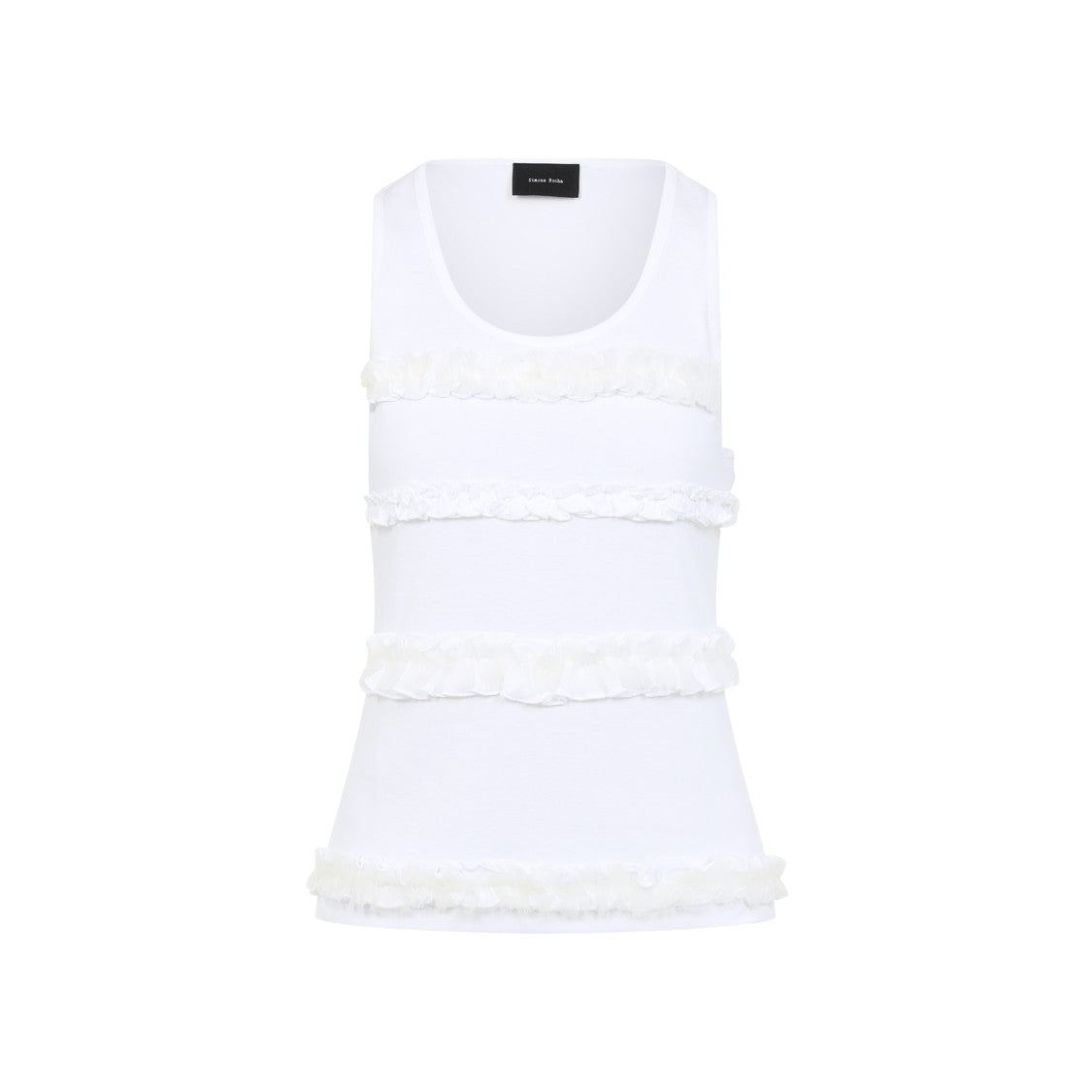 Simone Rocha Delicate Ruffle-Detail Cotton Top
