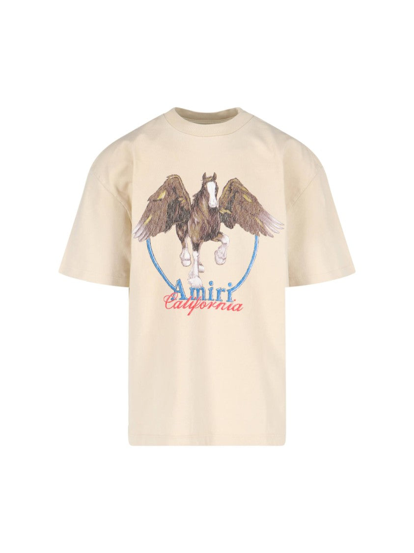 Amiri "Pegasus" Logo T-Shirt – Off-White