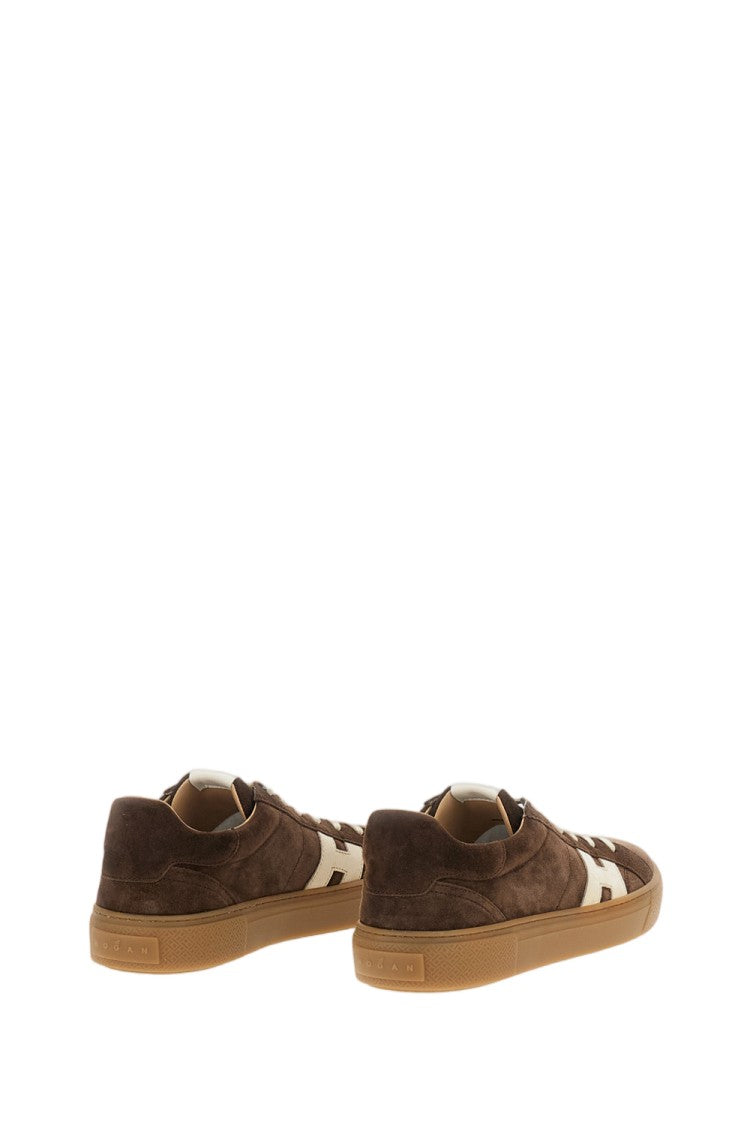 Hogan Brown Suede Leather Skater Sneakers
