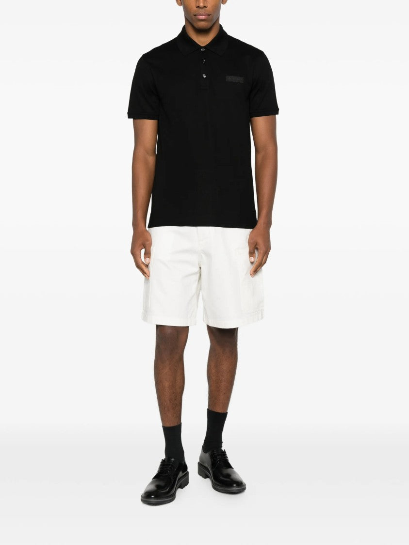 Givenchy Regular Fit Black Cotton Logo Polo