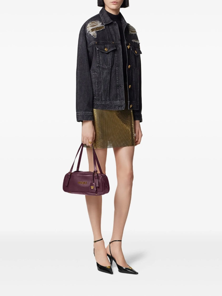 Versace Indigo Blouson Denim Vintage Distressed Jacket
