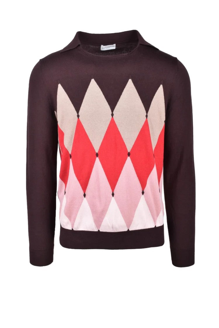 Ballantyne Classic Argyle Pattern Sweater By Ballantyne