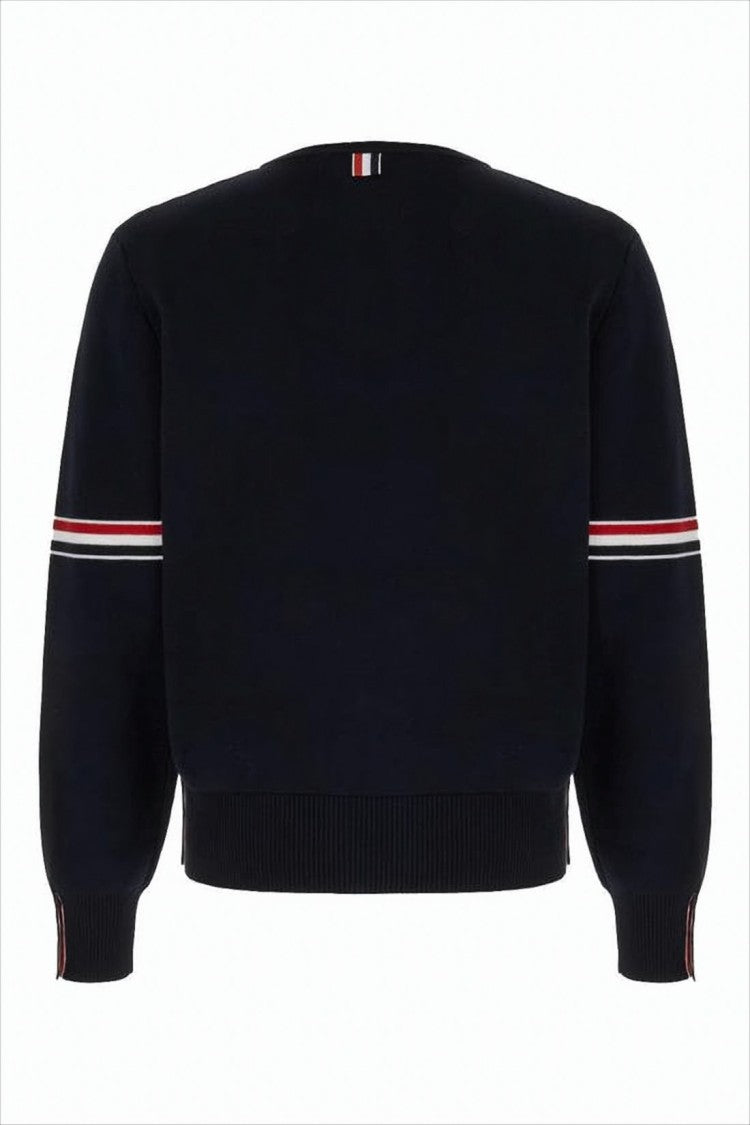 Thom Browne Navy Blue Cotton Sweater