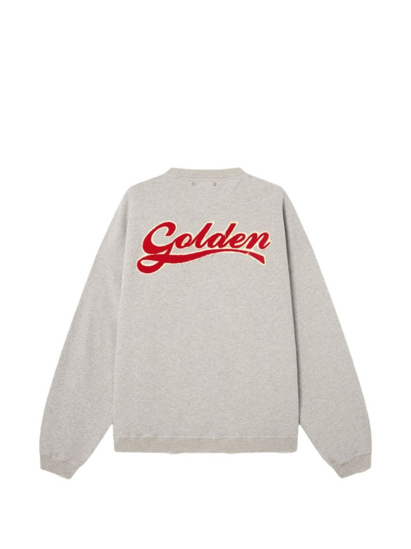 Golden Goose Cotton Knit Sweater With Cursive Script Detail