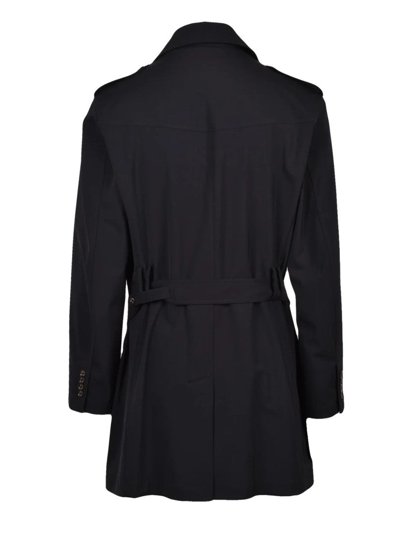 Montecore Double-Breasted Trench Coat - Black
