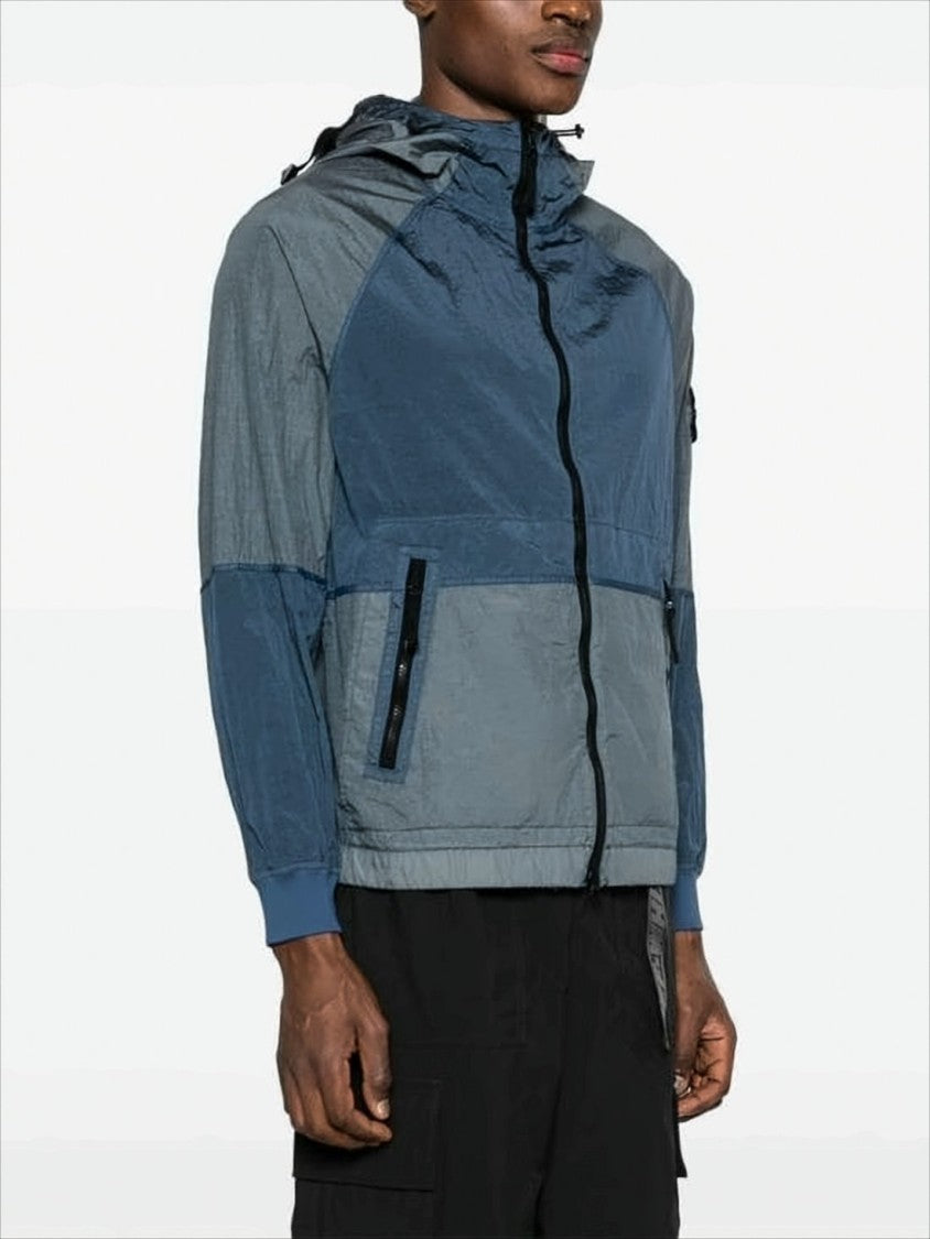 Stone Island Color-Block Casual Jacket With Adjustable Hood