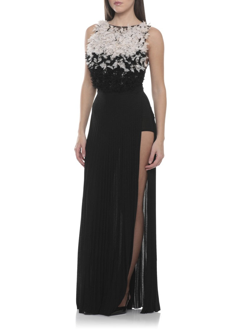 Elisabetta Franchi Dramatic Tulle Evening Gown With Crystal Embellishments