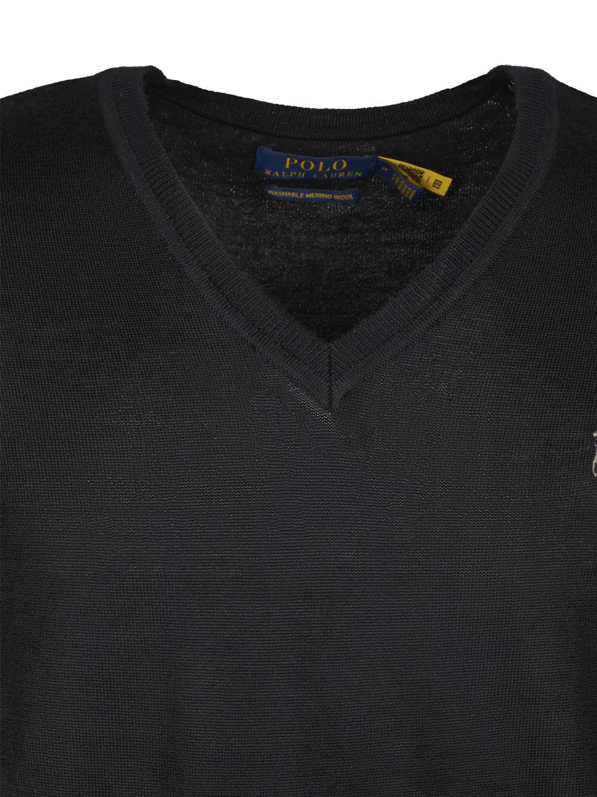 Polo Ralph Lauren V-Neck Long-Sleeve Wool Pullover Sweater