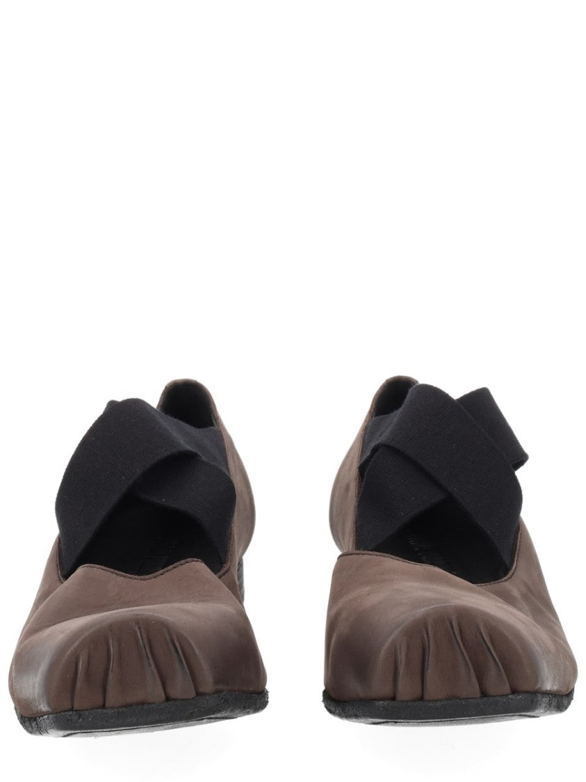 Uma Wang Brown Soft Calf Leather Ballerina Flats