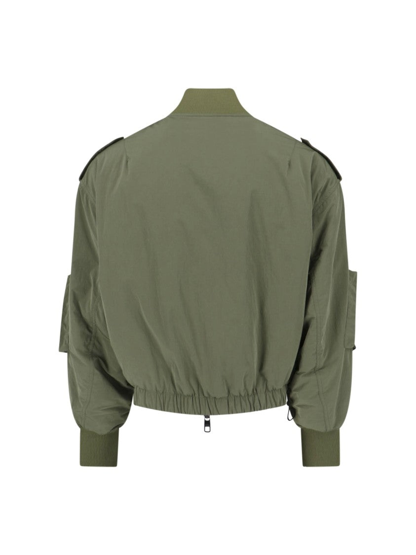 Dolce & Gabbana Logo Bomber Jacket – Green