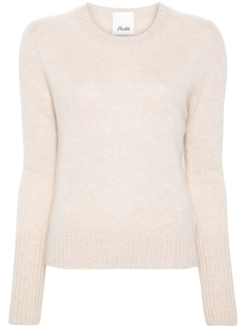 Allude Beige Cashmere Sweater